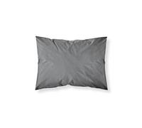 Taie d'oreiller unie, Gris Canon de Fusil, 50x70cm, 100% Coton