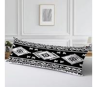 Taie Oreiller 30x90 Totem Housse Coussin Noir et Blanc Pillow Case, Cod451 | Taie de Traversin 90 cm Housse Traversin Améliorer Sommeil Qualité Coussin de Grossesse pour Canapé Salon Chambre Lit