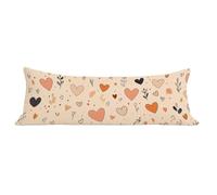 Taie Oreiller 40x120 cm Brûlé Taie de Traversin 120 cm Moderne Protege Oreiller, Durable Lin Rectangulaire Housse Coussin avec Fermeture Eclair Invisible Pillow Case pour Decoratif Canape Lit dg-14