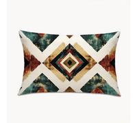 Taie Oreiller 50 x 70 Housse Coussin Bleu-Vert Grand Velours Housse de Coussin avec Fermeture éclair Invisible, Boho Protege Oreiller pour Salon Chambres Canapé, Décoration intérieure de Noël 2Y-233