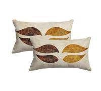 Taie Oreiller 50x80 Housse de Coussin Crème Lot de 2 Housse Coussin Feuille Decoratif pour Decoration Salon Impression Recto Verso Décoratif Canapé Taie d'oreiller pour Maison Canapé Chambre -8674