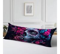 Taie Oreiller 60x180, Housse Coussin Abstrait Taie Traversin 180 cm, Cod507 | Fleurs Velour Housse Traversin Double Face Impression Oreiller Améliorer Sommeil Coussin Decoratif pour Salon Chambre Lit
