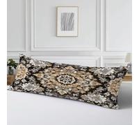 Taie Oreiller 60x180, Housse Coussin Bohême Taie Traversin 180 cm, Cod402 | nordique Velour Housse Traversin Double Face Impression Oreiller Améliorer Sommeil Coussin Decoratif pour Salon Chambre Lit