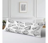 Taie Oreiller 60x180, Housse Coussin Coquille Taie Traversin 180 cm, Cod492 | Conque Velour Housse Traversin Double Face Impression Oreiller Améliorer Sommeil Coussin Decoratif pour Salon Chambre Lit