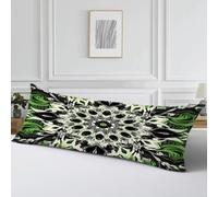 Taie Oreiller 60x180 Mandala Housse de Coussin Vert Pillow Case, Cod400 | Taie de Traversin 180 cm Housse Traversin Améliorer Sommeil Qualité Coussin de Grossesse pour Canapé Salon Chambre Lit