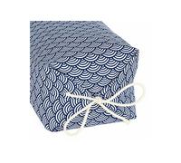 Taie pour Oreiller Japonais Makura - Motif Seigaiha Vagues Bleu et Blanc - 100% Coton - Mille Oreillers