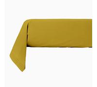 Taie traversin en Coton 57 Fils Unie Jaune Mimosa Jaune Moutarde 85x185cm