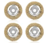 TAIHOBO Lot de 4 brosses métalliques RAC814 pour patio Ryobi, brosse métallique avec trou de tonnelle pour Ryobi RAC814 RY18PCA-0 OPC1800 OPC1815 EFB 400/401 Plus de débris de rouille (100 mm x 16 mm