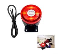 Taikuwu Sirène Extérieure 220V 120 DB - Alarme Domestique Filaire avec Flash Rouge Puissant - Sécurité Maison, Entrepôt, Balcon, Chantier - Compatible Systèmes GSM
