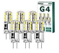 Tailcas Ampoule G4 Led 1.5W, Blanc Froid 6000K Equivalent 10W 20W Halogène Lampe, AC/DC 12V Ampoule 180lm 9 x 36mm Non Dimmable Sans Scintillement pour Chambre Salon Cuisine Jardin (Blanc Froid)