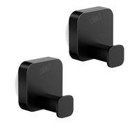 TAILI Crochet Ventouse pour Salle de Bain Sans Perçage,Carré,Type B,Noir