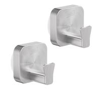 TAILI Crochet Ventouse pour Salle de Bain Sans Perçage,Carré,Type C,Argent