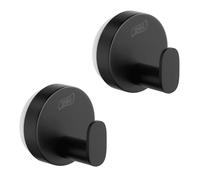 TAILI Crochet Ventouse pour Salle de Bain Sans Perçage,Rond,Type A,Noir