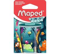 Maped – Taille-crayon JUNGLE fever – Métal, 2 trous avec réservoir – Blister