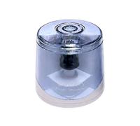 Taille-crayon électrique à piles avec bac transparent, blanc | Design d'entrée supérieure avec copeaux transparents pour crayons de couleur et crayons de couleur, utilisation quotidienne
