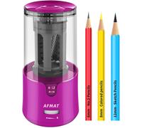 Taille-crayon électrique, arrêt automatique, de 6 à 12 mm, couleur violette