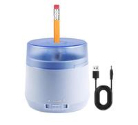 Taille-crayon électrique - Outil d'aiguisage rapide et lisse, design compact de bureau, moteur à couple élevé + système de coupe de lame, construction ABS durable, finition fiable - Pour l'école