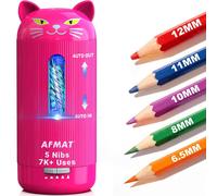 Taille-crayon électrique pour crayons de 6,5 à 12 mm, avec connecteur USB-C, batterie de 2500 mAh, 5 niveaux de réglage