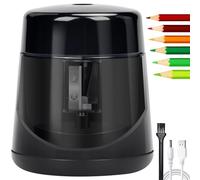 Taille-crayon électrique,Taille-Crayon Automatique Portable avec réservoir, Taille-Crayon Automatisé pour crayons de 7 à 12 mm,USB rechargeable,pour la maison, le bureau, l'école