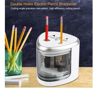 Taille-crayon électrique - Tenwin - Gris - Double trou - Automatique - Pour enfants