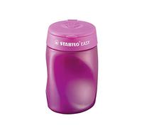 Taille Crayon STABILO EASYsharpener - Taille-crayon Ergonomique Rose Avec Réservoir - Gaucher