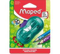 Maped - Taille-Crayon Croc Croc Twist - Système de Cliquet, Taillage Facile et Rapide - Ludique, Design Hamster - Bleu - Taille-Crayons 2 Trous