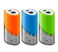 Taille-crayons wonday plastique 2 usages reserve coloris assortis