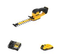 Taille haie 18V 20 cm DCMHT520N-XJ + 1 batterie 18V 2 Ah + chargeur DCB1104-QW DEWALT