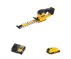 Taille haie 18V 20 cm DCMHT520N-XJ + 1 batterie 18V 2 Ah + chargeur DCB1104-QW DEWALT