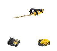 Taille haie 18V 55 cm DCMHT563N-XJ + 1 batterie 18V 5 Ah + chargeur DCB1104-QW DEWALT