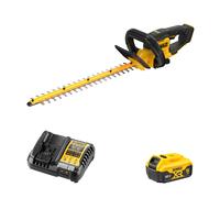 Taille haie 18V 55cm DCMHT562N-XJ + 1 batterie 18V 5 Ah + chargeur DCB1104-QW DEWALT