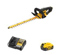 Taille haie 18V 55cm DCMHT564N-XJ + 1 batterie 18V 5 Ah + chargeur DCB1104-QW DEWALT