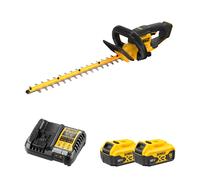 Taille haie 18V 55cm DCMHT564N-XJ + 2 batteries 18V 5 Ah + chargeur DCB1104-QW DEWALT
