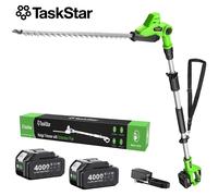 Taille-haie à perche TaskStar sans fil de 50 cm (20") avec rallonge de 2,4 m (8 pieds), lame à double action, 2 batteries de 4,0 Ah, compatible avec les batteries Makita 18 V NO battery