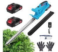 Taille Haie Batterie, 21V Professionnel Taille Haie Electrique avec 2 Batteries de 4000 mAh et Chargeur, 50 cm de Lame Double Action, Diamètre de Coupe 17 mm, pour Taille Haies et Arbustes