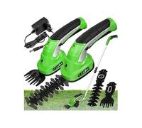 Taille haie électrique 2 en 1 en métal vert