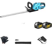 Taille-haie électrique, moteur sans balais, batterie rechargeable, 2 batteries