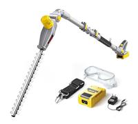 Taille-haie électrique sans fil, réglable avec double lame de 410 mm, capacité de coupe de 16 mm, batterie de 2,0 Ah pour haies, arbustes et branches