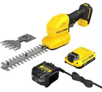 Taille-haie et Cisaille à Gazon sans Fil Stanley Fatmax, 18V, Lames Interchangeables, Batterie 2Ah, Chargeur, V20, 10/20 cm