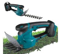 Taille-haie sans fil 2 en 1 et taille-herbe, double usage avec 2 batteries et chargeur, mini électrique pour élagage des arbustes et des jardins