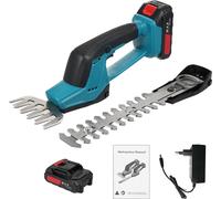 Taille-haie sans fil 21V – coupe-buissons sans fil avec batterie 2,0 Ah et chargeur, cisaille pour gazon et branches, accessoires pour l'entretien du jardin