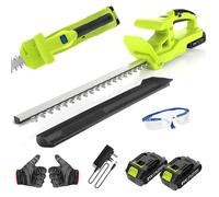 Taille-Haie sans Fil à Batterie 21V, Moteur 750W, Lame Double de 50 cm, 2 Batteries 2000mAh Incluses, Cisaille à Haie Électrique pour Coupe d’Arbustes et Branches, Entretien Jardin Extérieur