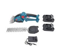 Taille-haie sans Fil Cisaille à Gazon électrique légère à Main Double têtes de Coupe pour Jardin pelouse arbuste SK5 Acier ABS 30 cm 11,8 Pouces 2 Piles incluses