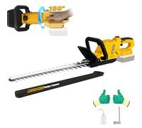 Taille-haie sans fil compatible avec DEWALT 20 V MAX Batterie 55,9 cm, taille-haie électrique sans balais, poignée rotative à 180°, écart de lame de 6,5 cm (sans batterie) (50,8 cm)