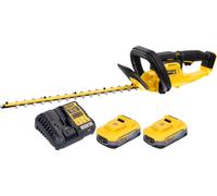 Taille-haie sans fil Dewalt DCMHT 563 H2 18 V 55 cm + 2 batteries Powerstack 5,0 Ah + chargeur