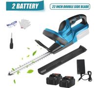 Taille-haie sans fil - Longueur de lame 56 cm - 15 000 tr/min - Double lame - Sans batterie - Vert