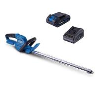 Taille-haie sans fil Scheppach C-HT570-X | 20 V | longueur de coupe 510 mm | Ø branche 16 mm | 2400 coupes/min | lame 560 mm | batterie 2 Ah + chargeur 2,4 A inclus