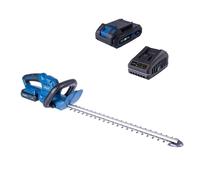 Taille-haie sans fil Scheppach C-HT570-X | 20 V | longueur de coupe 510 mm | Ø branche 16 mm | 2400 coupes/min | lame 560 mm | batterie 2 Ah + chargeur 2,4 A inclus