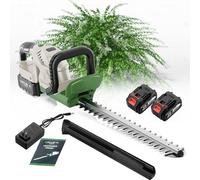 Taille-haie sans Fil Vert 50 cm (20 po), Coupe-Bordures portatif 21 V avec écran LED, Coupe-broussailles Compact et léger pour Jardin et Cour, 2 Batteries de 3,9 Ah et Chargeur Inclus