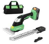 Taille-haie sans fil WORKPROX 20 V, sécateur électrique 2-en-1 avec 2 lames, batterie 2 Ah avec fonction PowerBank et câble de recharge Type-C, longueur de coupe du sécateur : 20 cm, largeur de coupe